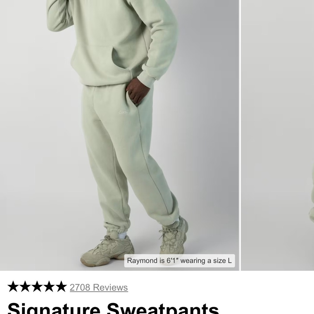 NWT Comfrt Green Tea Signature Sweatpants UNISEX size Medium